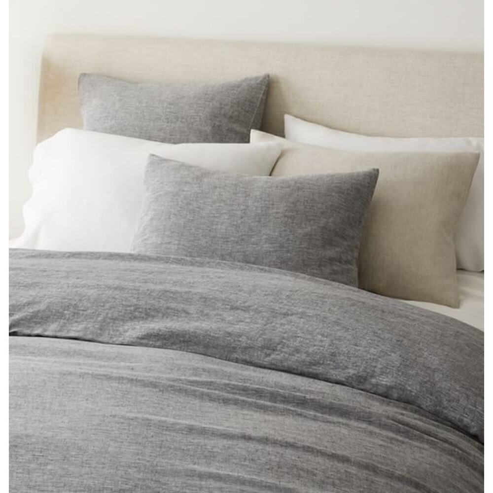 West Elm european flax linen melange sham